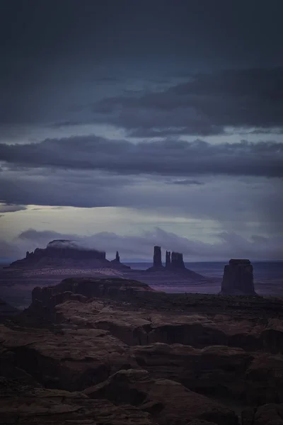 Clouds Gathering Canyon Full Rock Formations — Stock Photo, Image