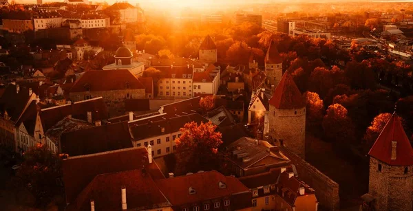 Вид Старый Город Таллинна Солнечный Осенний День — стоковое фото