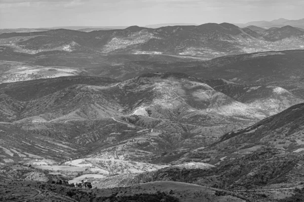 Сірий Знімок Пагорбів Гір — стокове фото