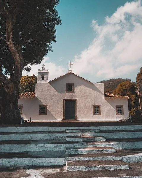 Plano Bajo Ángulo Histórica Iglesia San Francisco Javier Niteroi Brasil — Foto de Stock
