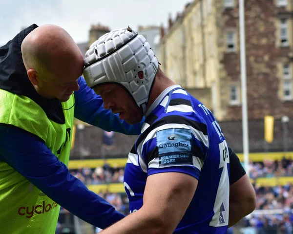 Bad Rugby spela Wasps, Gallagher Premiership. Rekreationsmark, Bath. 5 maj 2019. — Stockfoto