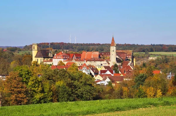 Vista panorámica de los edificios históricos de Kirchberg, Alemania — Foto de Stock