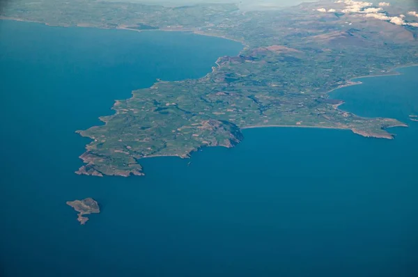 Widok Lotu Ptaka Wzdłuż Półwyspu Północnym Krańcu Zatoki Cardigan Walii — Zdjęcie stockowe