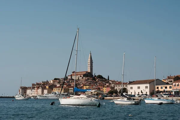 Rovinj summer time in Croatia sea shore — Stock Photo, Image