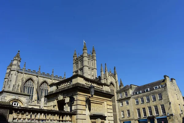 Baño Inglaterra Reino Unido Mayo 2018 Vista Hacia Abadía Bath — Foto de Stock