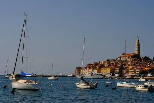 Rovinj summer time in Croatia sea shore — Stock Photo, Image