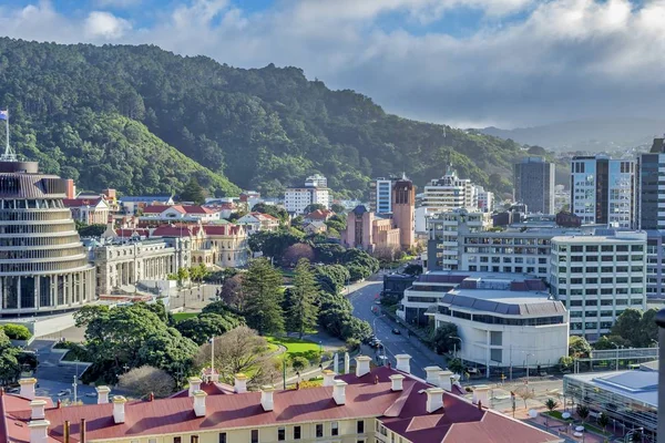 Wellington Nova Zelândia Ago 2017 Uma Bela Paisagem Edifícios Cidade — Fotografia de Stock