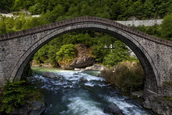 Krásný Výhled Most Zajatý Obci Arhavi Kucukkoy Turecko — Stock fotografie