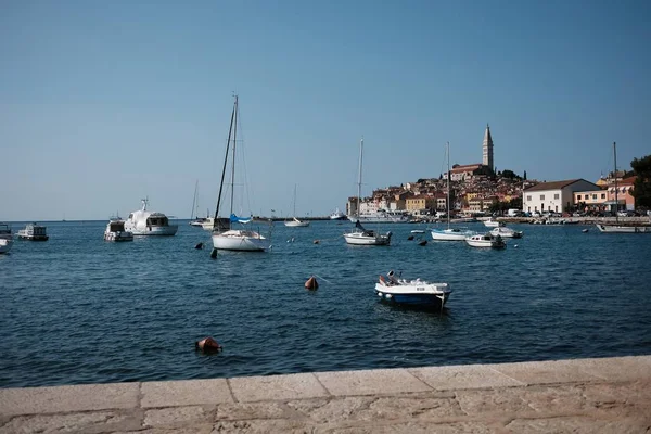 Summer Time Rovinj Turistic Istria Croatia Sea Shore — Stock Photo, Image