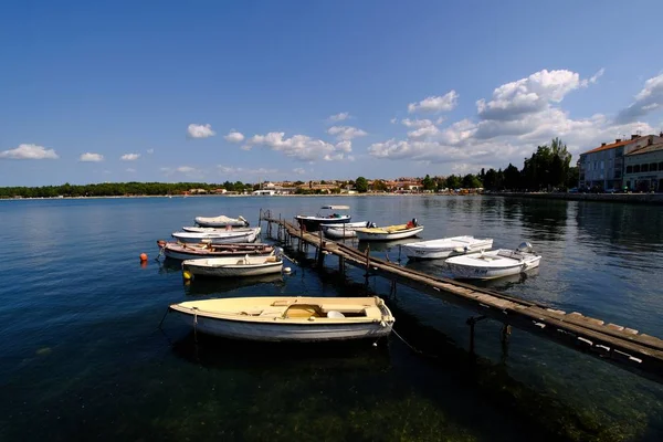 Hırvatistan Rovinj Yaz Mevsimi Turistik Istria Deniz Kıyısında — Stok fotoğraf