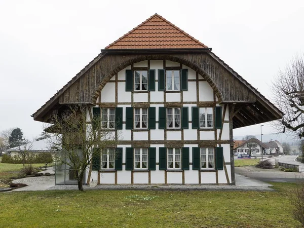 Beautiful Building Gantrisch Nature Park Wahlern Switzerland — 스톡 사진