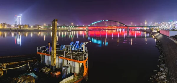 Belgrade Serbie Déc 2019 Vue Partie Vieux Navire Vieux Pont — Photo