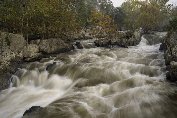 Great Falls Maryland Side High Water — Stock Photo, Image