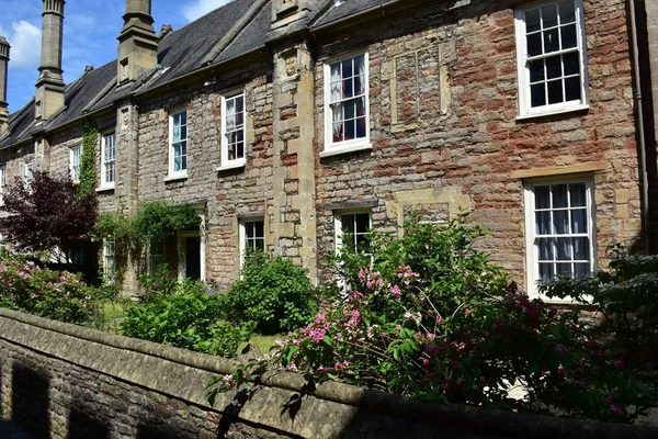 Wells Somerset England Egyesült Királyság 2019 Május Vicars Close Wells — Stock Fotó