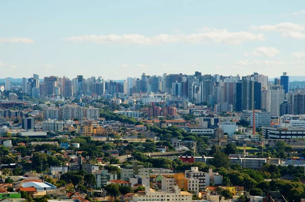 Zdjęcie Lotnicze Boorhood Miasta Curitiba Brazylia — Zdjęcie stockowe