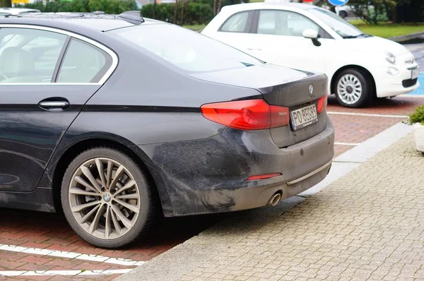 Poznan Polónia Janeiro 2020 Carro Bmw Estacionado Estacionamento Centro Cidade — Fotografia de Stock