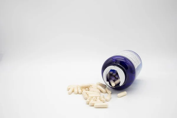 Gloucester Spojené Království Ledna 2020 Léky Formě Tobolek Tablet Bílém — Stock fotografie
