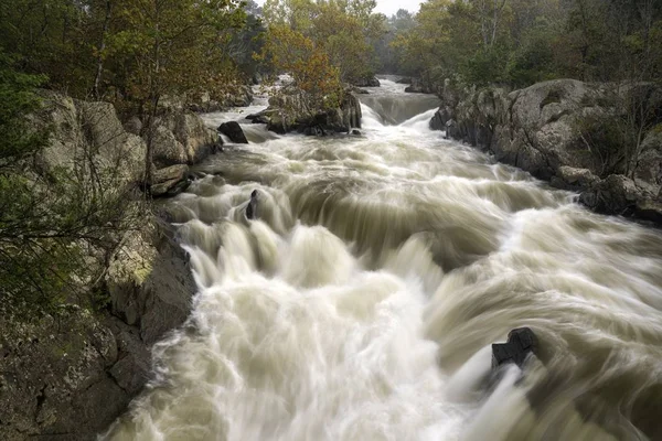 Great Falls Maryland Side High Water — Stock Photo, Image