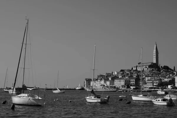 Zomertijd Rovinj Turistisch Istrië Kroatië Aan Kust — Stockfoto