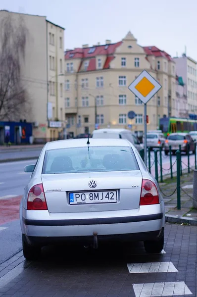 Poznan Pologne Janv 2020 Véhicule Audi Stationné Sur Une Place — Photo