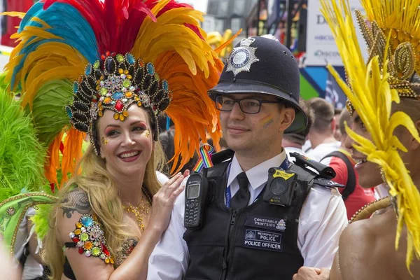 Londra Birleşik Krallık Temmuz 2017 Polis Katılımcılar Kadar Geçit Töreninden — Stok fotoğraf