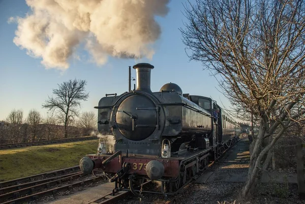 Didcot United Kingdom Feb 2008 Locomotive Full Steam Didcot Steam — Stock Photo, Image