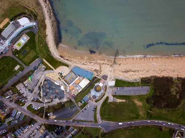 Aerial Shot Industrial Buildings Sea Bowleaze Cove Weymouth Dorset — 스톡 사진