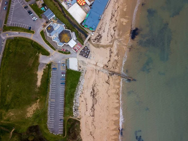 Aerial Shot Industrial Buildings Sea Bowleaze Cove Weymouth Dorset — 스톡 사진