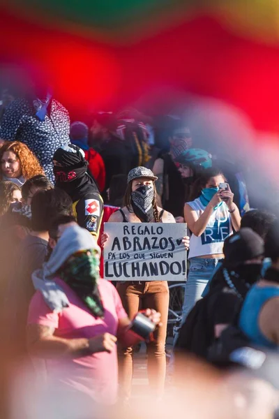 Σαντιάγο Χιλή Νοεμβρίου 2019 Διαδηλώσεις Δείχνουν Δυσαρέσκειά Τους Για Χιλιανή — Φωτογραφία Αρχείου