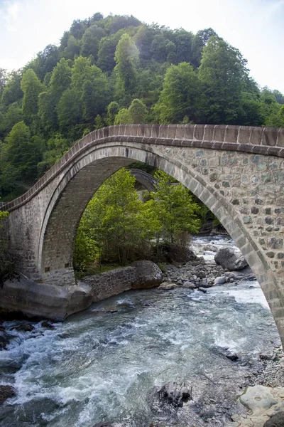 Une Belle Vue Sur Pont Capturé Dans Village Arhavi Kucukkoy — Photo