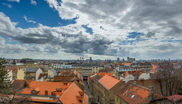 Ein Hochwinkeliges Stadtbild Der Stadt Zagreb Kroatien — Stockfoto