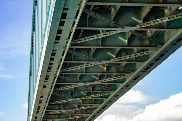 Tiro Ângulo Baixo Parte Inferior Ponte Ferroviária Hendrix Croácia — Fotografia de Stock