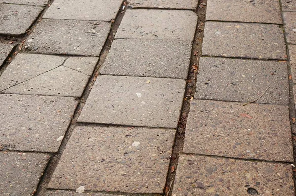 通りの石畳の地面の高角度ショット — ストック写真