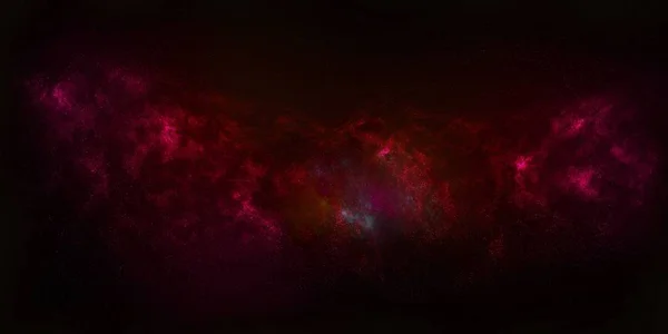 Ilustracja barwnej galaktyki otoczonej narysowanymi gwiazdami — Zdjęcie stockowe