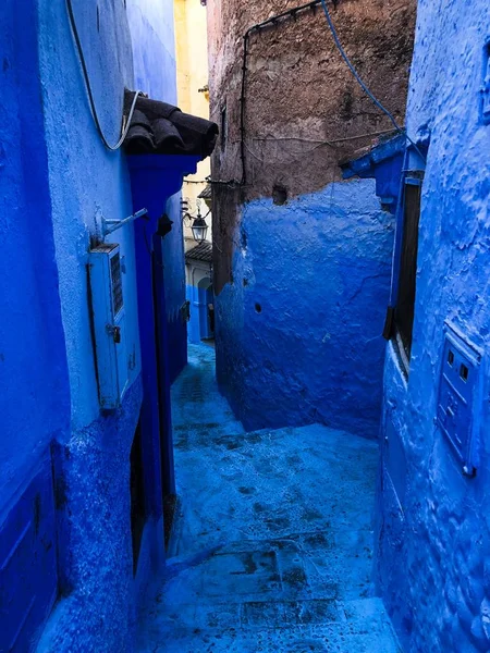 Παραδοσιακή μαροκινή αρχιτεκτονική λεπτομέρειες σε Chefchaouen — Φωτογραφία Αρχείου
