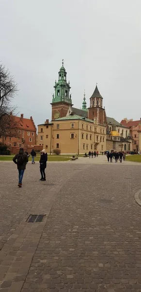 Die berühmte königliche Burg Wawel in Krakau, Polen — Stockfoto