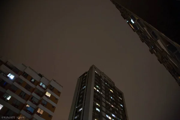 På natten i centrala Rio De Janeiro Brasilien — Stockfoto