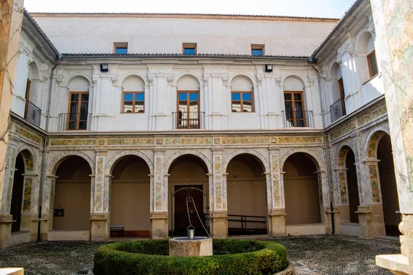 Une Belle Photo Bâtiment Blanc Xativa Espagne — Photo