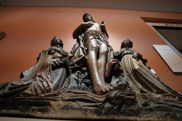 Estátua religiosa em um museu na Espanha — Fotografia de Stock