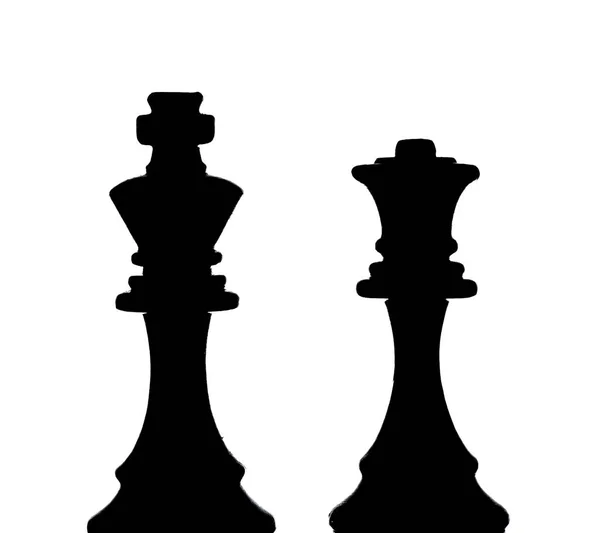 Imagem isolada de duas peças de xadrez — Fotografia de Stock