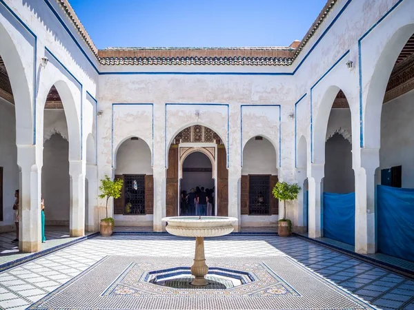 Patio en El Bahia Palace, Marrakech — Foto de Stock