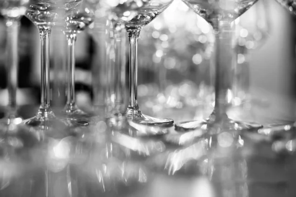 Een Selectieve Focus Shot Van Steel Van Een Glazen Wijn — Stockfoto