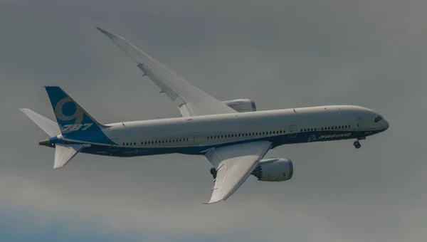 Boeing 787-9 Dreamliner, n789ex; Farnborough International Airshow, 14. Juli 2014 — Stockfoto