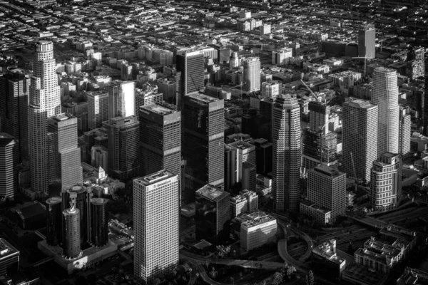 Het centrum van Los Anageles van boven — Stockfoto