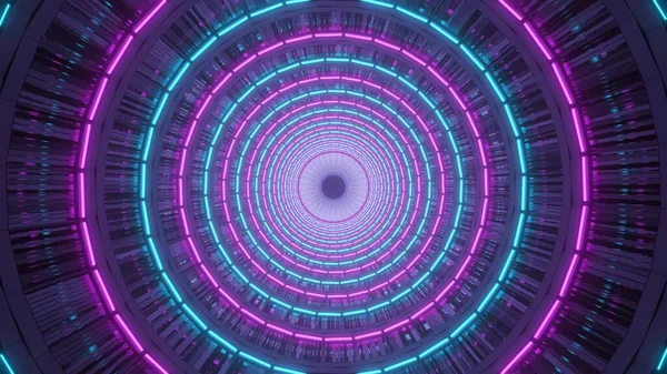 Futuristic spiral with cycling light effects - great for a cool background — Stock Photo, Image