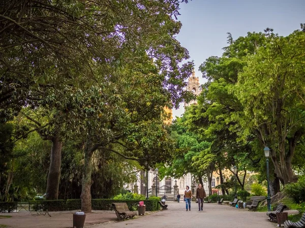 Οι άνθρωποι περπατούν στο Jardim da Estrela — Φωτογραφία Αρχείου