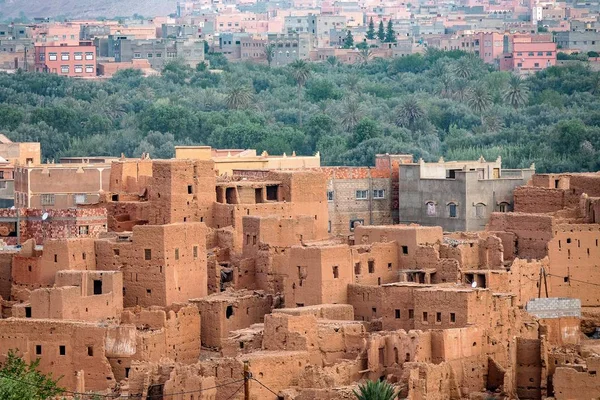 Alto Ângulo Tiro Dos Edifícios Históricos Arruinados Marrocos — Fotografia de Stock