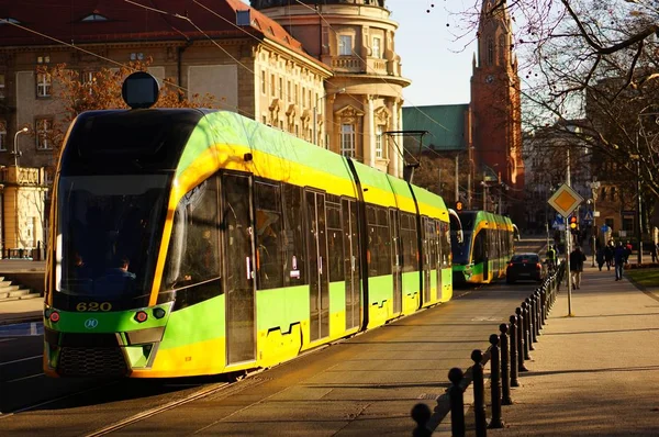 Tranvías verdes — Foto de Stock