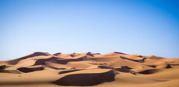 Een Prachtig Landschap Van Sahara Woestijn Erg Chebbi Duinen Merzouga — Stockfoto