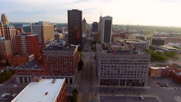 Plano Alto Ángulo Paisaje Urbano Con Muchos Edificios Altos Buffalo —  Fotos de Stock